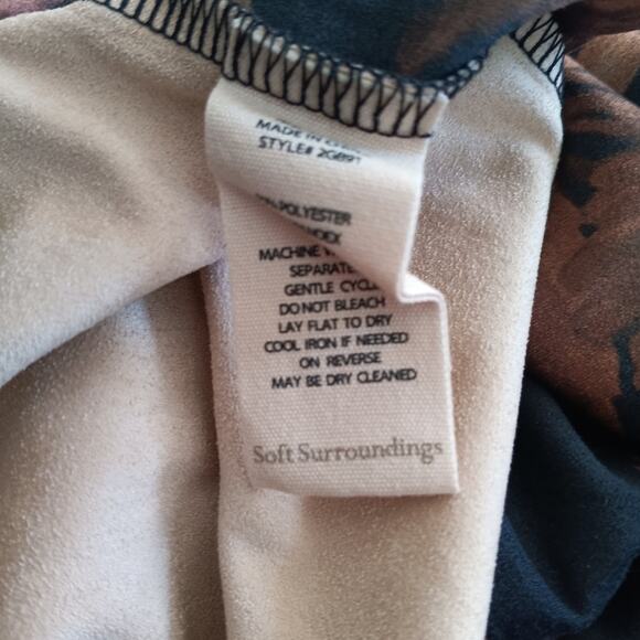 Soft Surroundings Floral Draped Faux Suede Jacket M - Picture 7 of 7